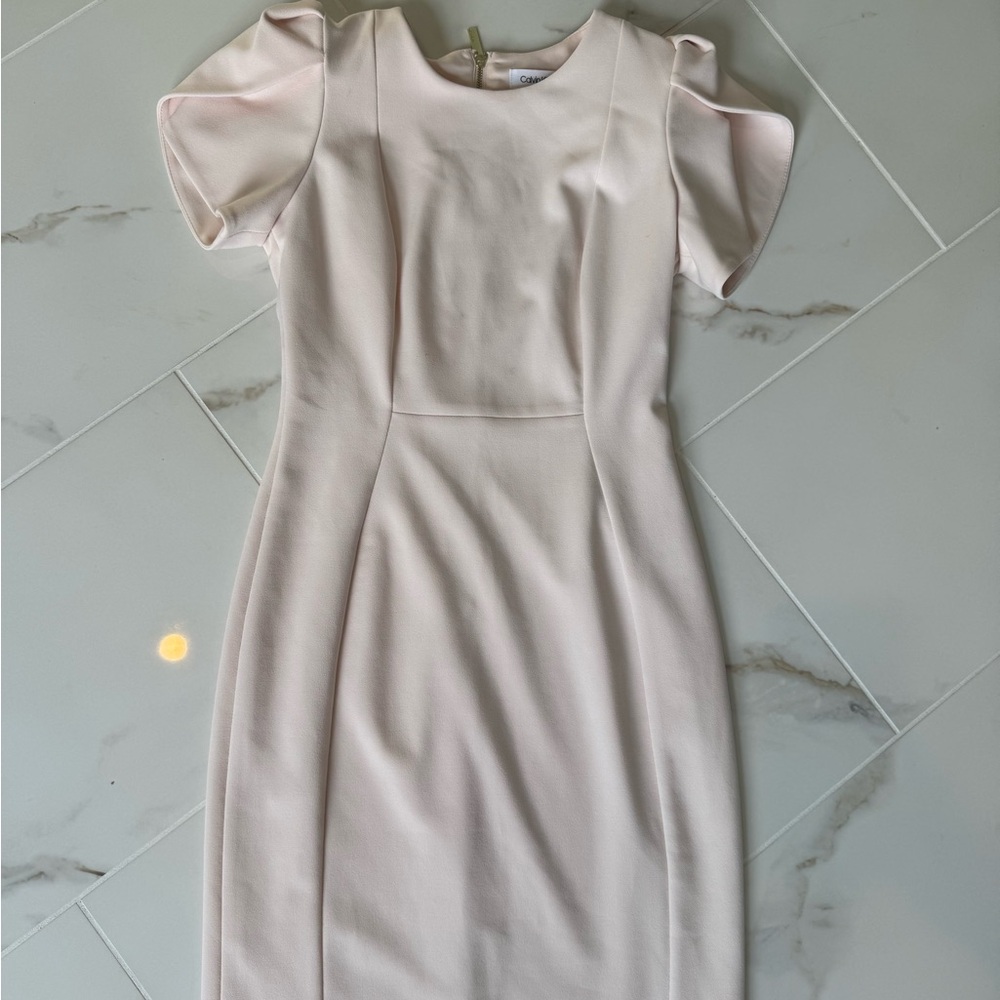 2P Calvin Klein Soft Pink Midi Dress